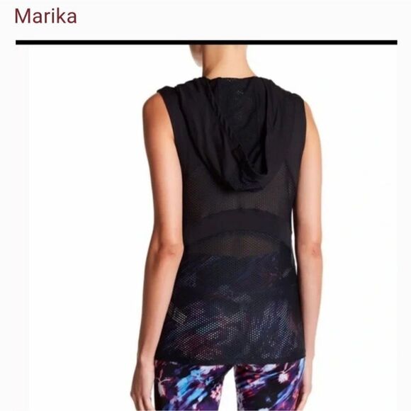 Marika Matrix Sleeveless Black HoodieSMALL - Picture 2 of 5